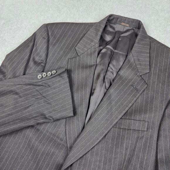 Hart Schaffner Marx Mens 42L Pinstripe Suit Jacket Made in USA Sport Coat Blazer - Picture 1 of 12